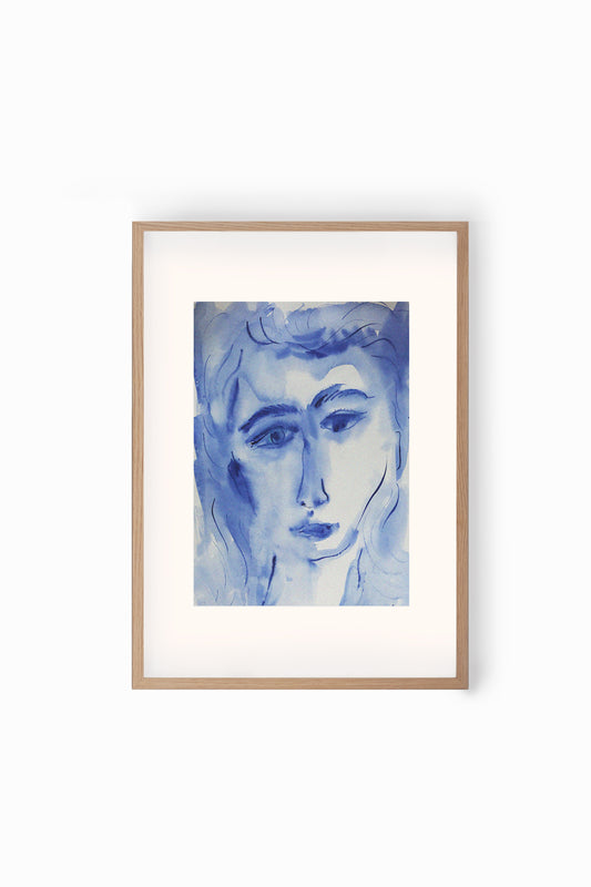 Portrait of a blue woman